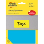 Avery 51046 farvesorterede etiketter 98 x 51 mm i fem farver