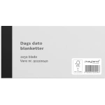 Mayland Dags Dato blok med 2 x 50 nummererede blanketter og kopi.