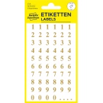 Avery Z-Design 3728 Selvklæbende tal guld 7,5 mm – 124 stk - Image 2