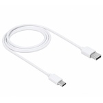 Hvidt USB-C til USB-A-ladekabel på 1 meter