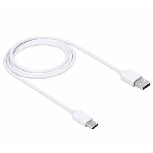 Hvidt USB-C til USB-A-ladekabel på 1 meter