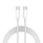 Hvidt USB-C til USB-C-kabel på 1 meter med 100 W PD
