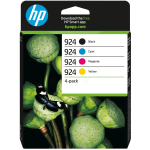 HP 924 original blækpatron multipack med sort, cyan, magenta og gul